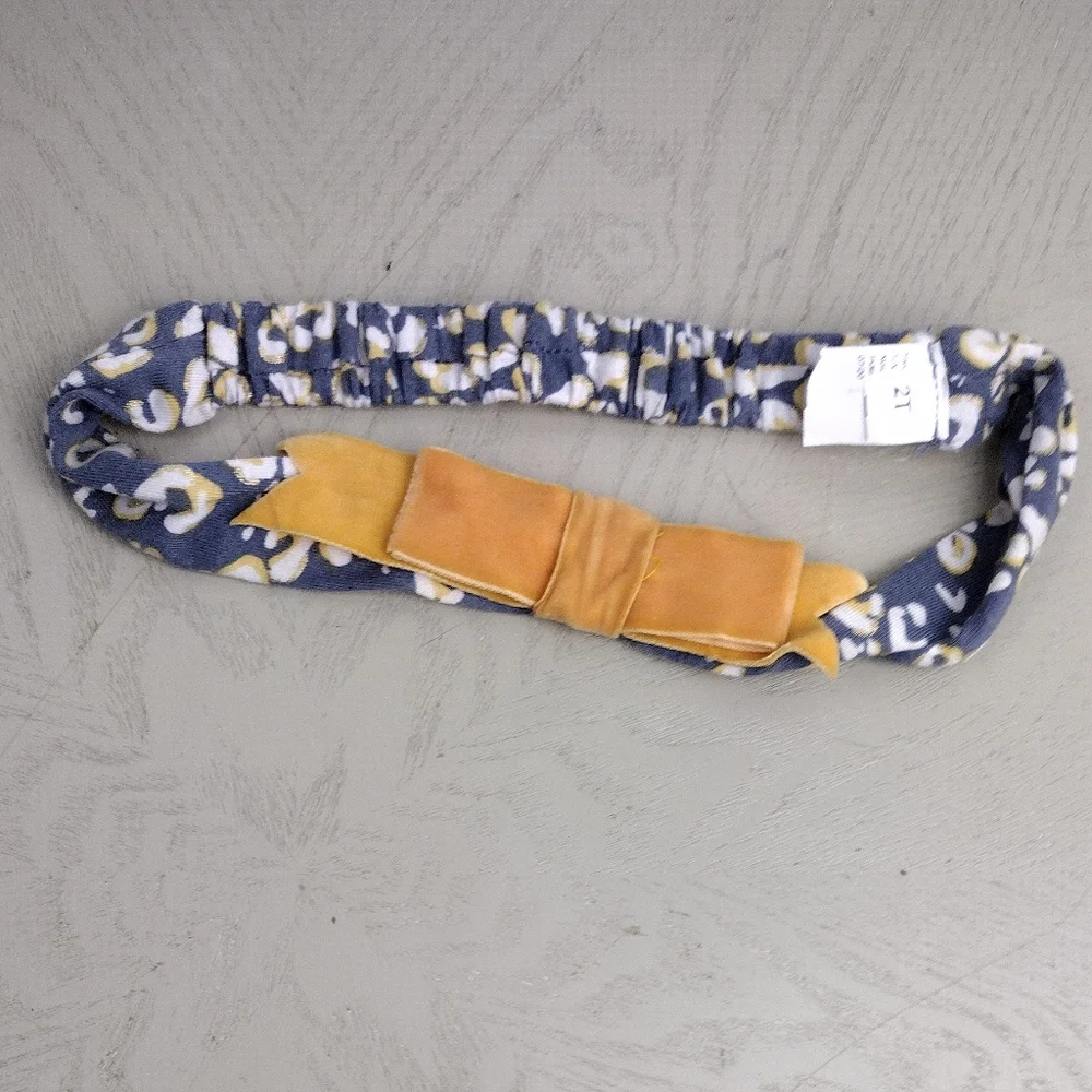 Blue and Yellow Patterned Headband